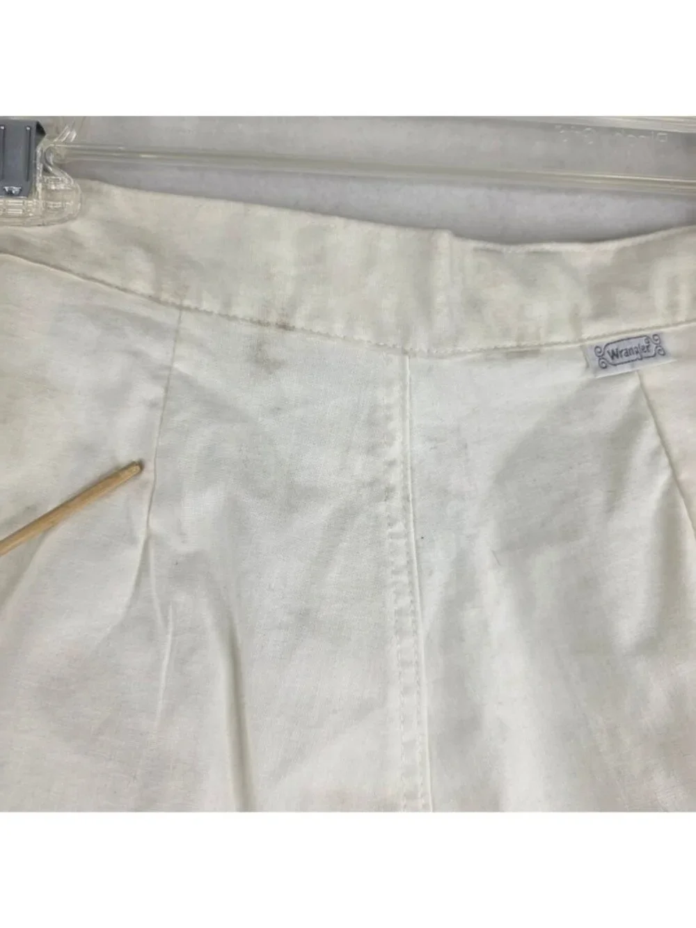Vintage Wrangler Misses Casual Shorts Sz 6 White Deadstock USA Comfort Americana